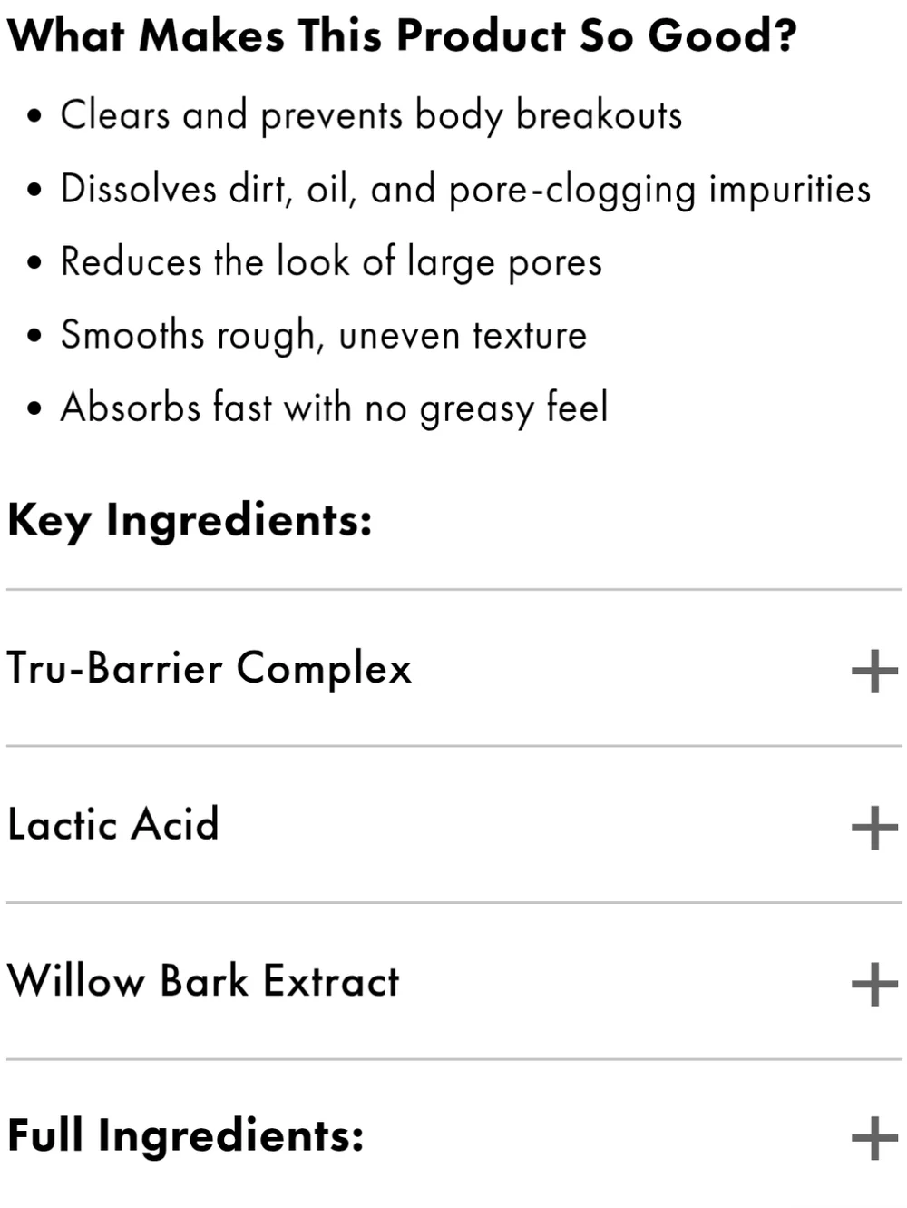 TRULY‎ The Cleaning Body Serum